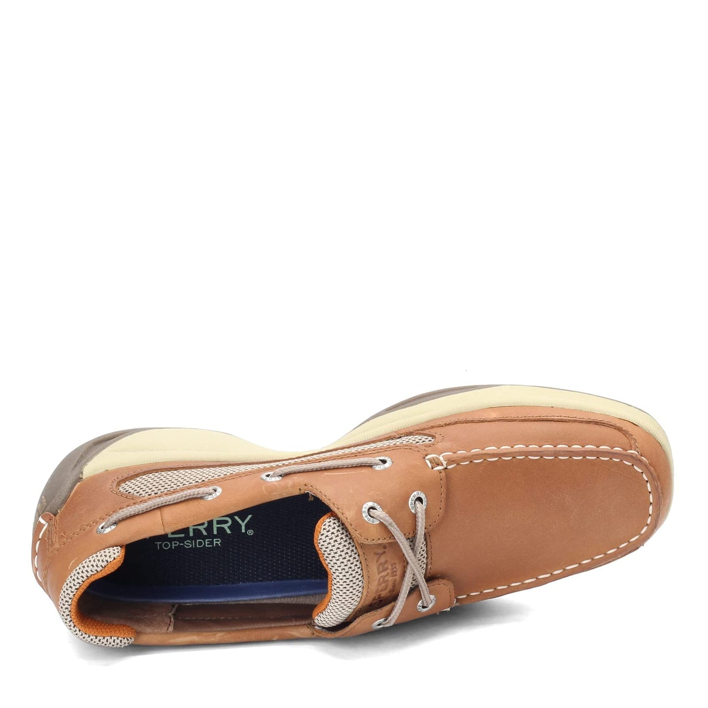 Sperry Lanyard 2-Eye Boat Shoe,Dark Tan/Orange,11.5 M US