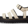 Dr. Martens Blaire Sandals For Women - Leather Ankle Strap With Adjustable Metal Buckle, Comfortable and Relaxing Sandals Parchment Beige UK 5 (US Women's 7) M