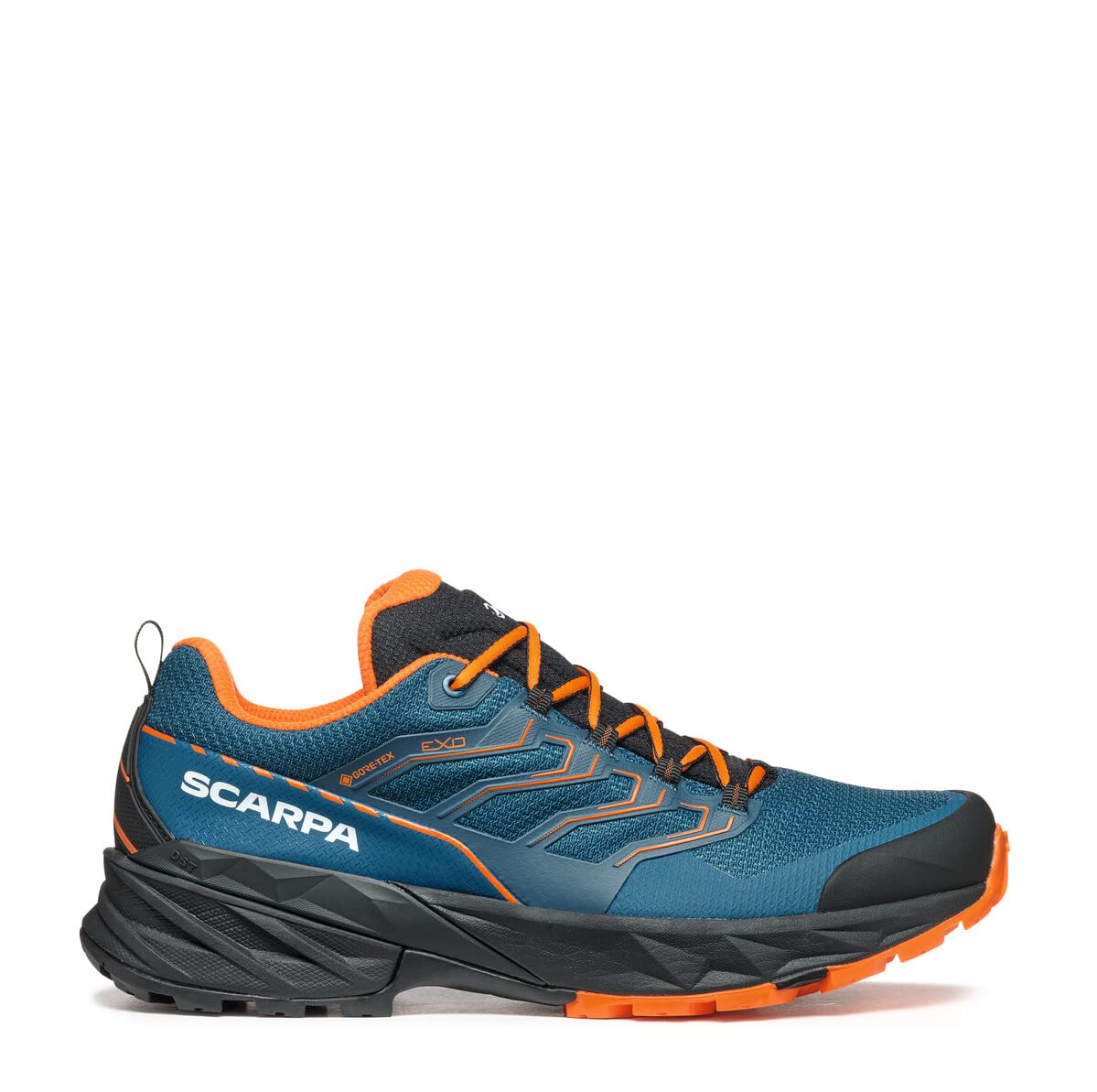 SCARPA Men's Rush 2 GTX Waterproof Gore-Tex Shoes for Hiking - Cosmic Blue/Orange - 11.5 Women/10.5 Men