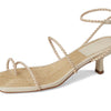 Schutz Women's Kaya Straw Mid Off-White 7 Medium