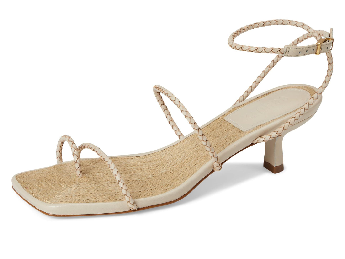 Schutz Women's Kaya Straw Mid Off-White 7 Medium