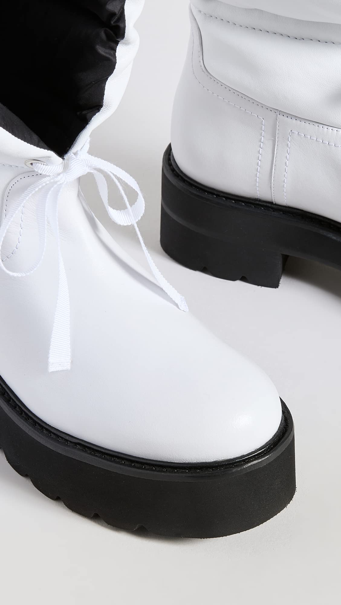 Stuart Weitzman Tyler Ultralift Bootie White/Black 7 B