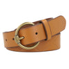 Frye Women's 32MM Leather Belt, Tan Emboss, Medium