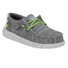HEYDUDE Wally Youth Sox Stone White Size J3 | Youth Loaferes | Kids Slip On Shoes | Comfortable & Light-Weight