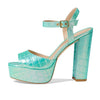Stuart Weitzman Ryder 95 Platform Sandal Capri Ice 9 B