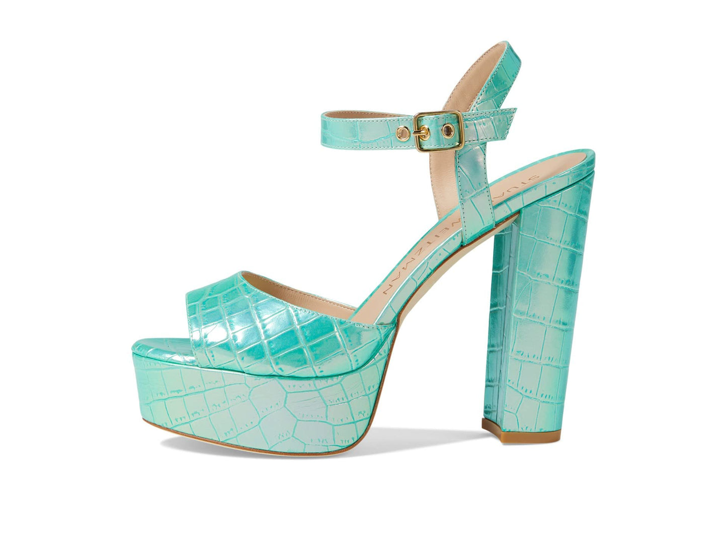 Stuart Weitzman Ryder 95 Platform Sandal Capri Ice 9 B