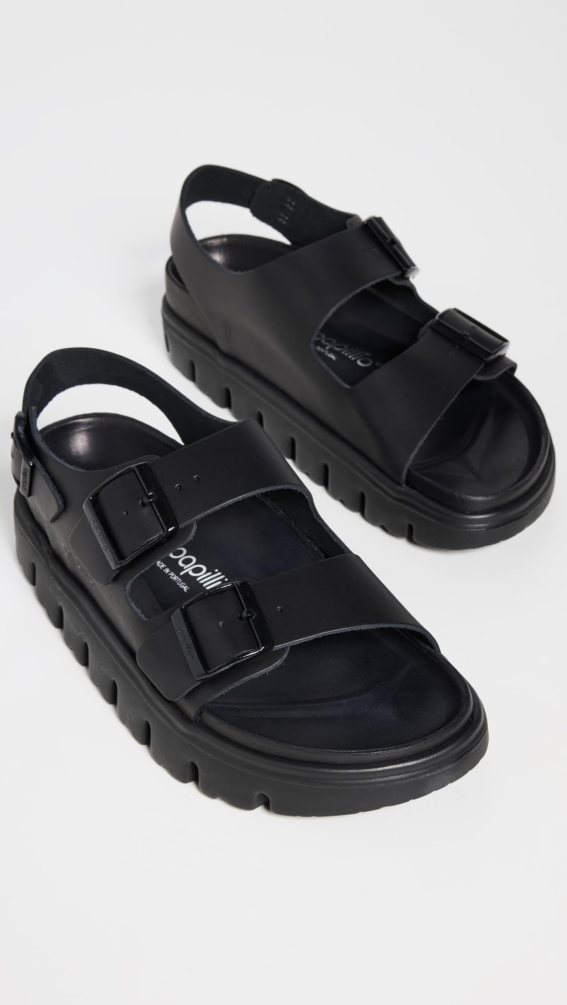 Birkenstock Women's Milano Chunky Sandals, Black, 7-7.5 Medium US