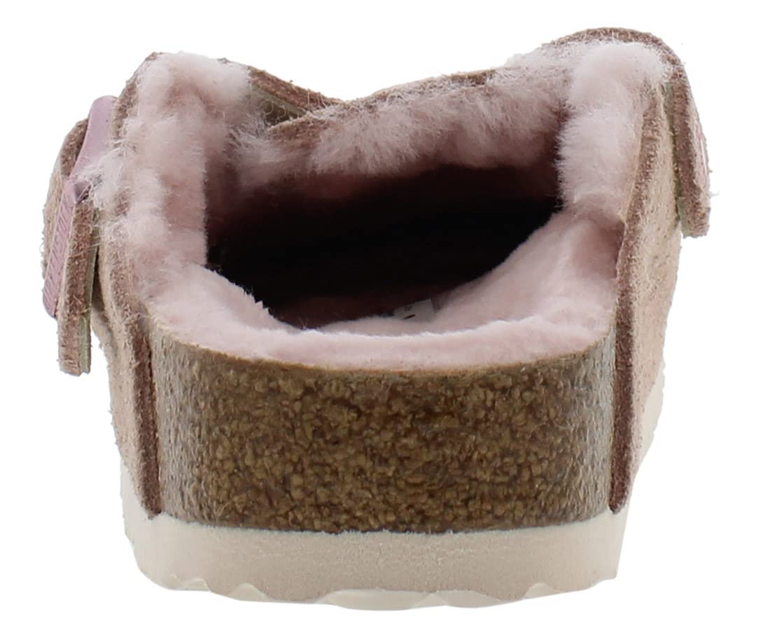 Birkenstock Boston VL/Shearling Narrow Unisex Shoes Size 7, Color: Light Rose