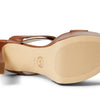 MICHAEL Michael Kors Berkley High Platform Heels for Women - Synthetic Outsole - Luxurious Leather Upper Luggage 7.5 M
