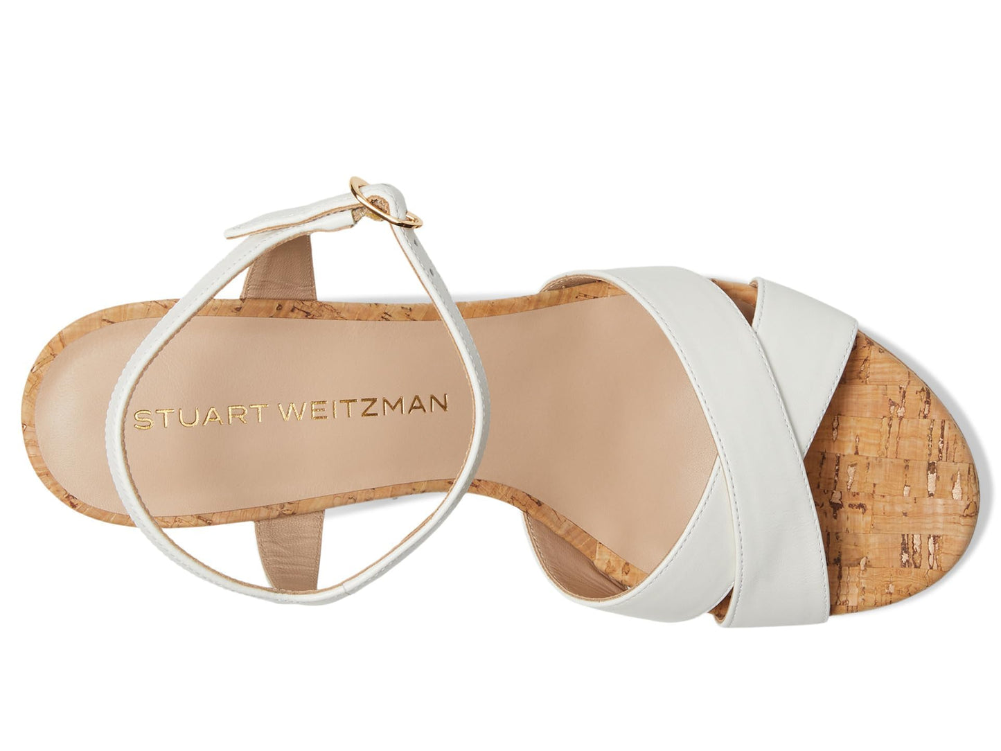 Stuart Weitzman Womens Dayna Platform 80 Cream 8.5 M