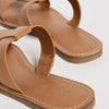Madewell Women's Boardwalk Rhea T Strap Slides, Desert Camel, Tan, 9 Medium US
