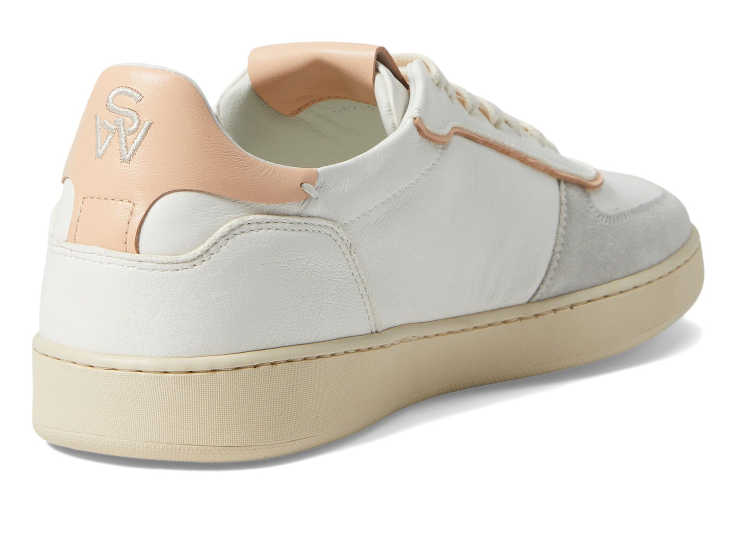 Stuart Weitzman Women's Derby Sneaker, Light Grey/White/Pink, 9