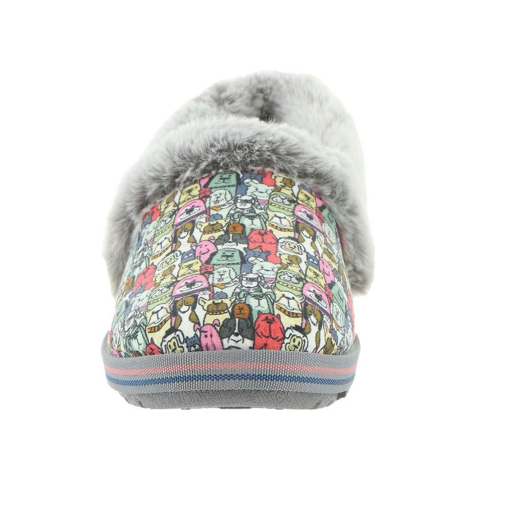 Skechers Womens Too Cozy Slipper, Gray Multi, 9.5 US