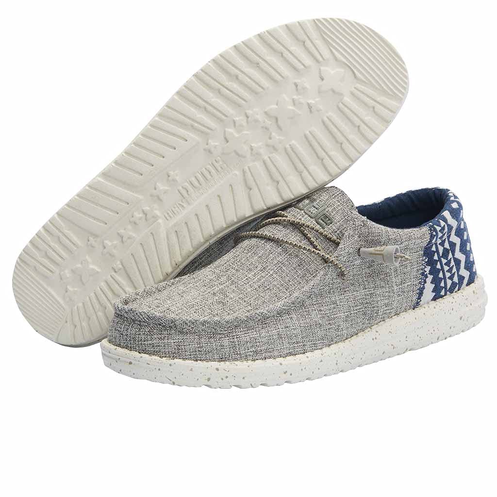 HEYDUDE Men's Wally Funk Desert Taupe Size 7 | Men’s Shoes | Men's Lace Up Loafers | Comfortable & Light-Weight