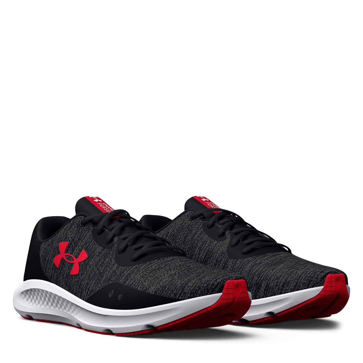 Under Armour Men's Charged Pursuit 3 Twist, (002) Black/Black/Radio Red, 9
