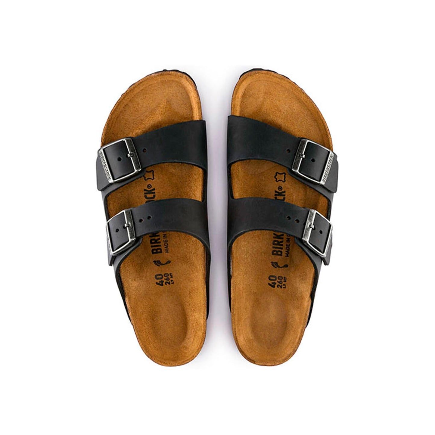 Birkenstock Arizona Leather Sandals, Black Leather