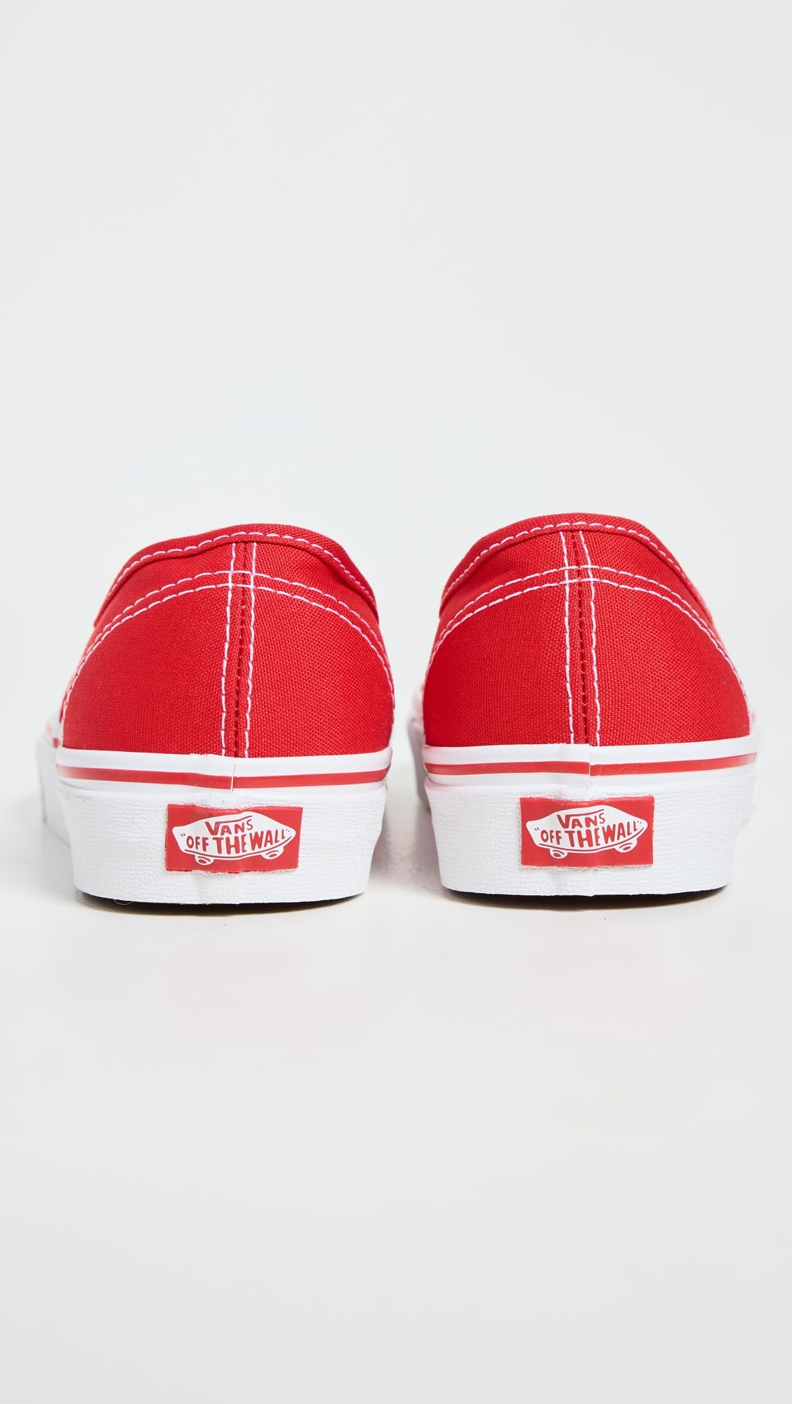 Vans U Authentic Sneakers, Red, 17 US Women/15 US Men