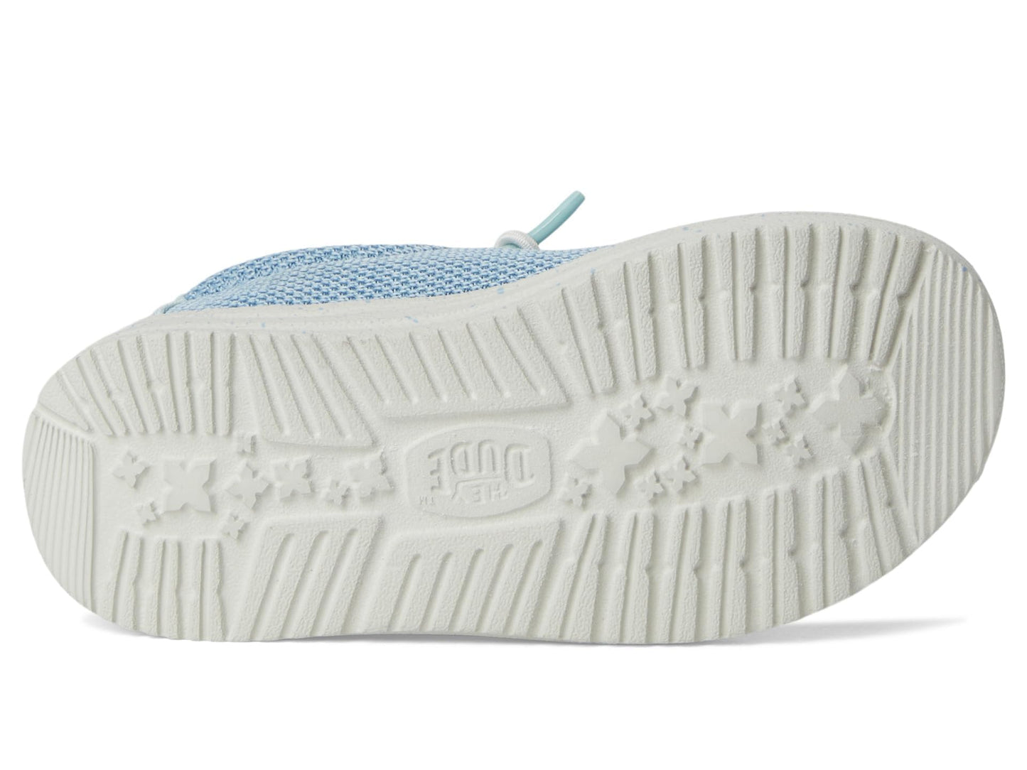 HEYDUDE Boy's Toddler Wally Stretch Sox Slip On Shoe, Cloud Blue/Dawn Blue Size 8 | Lightweight Easy On Casual Shoe