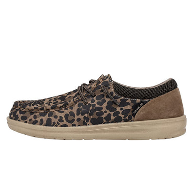 Hey Dude Women's Polly Leo Nut Size 10 | Women’s Shoes | Women’s Lace Up Loafers | Comfortable & Light-Weight