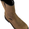 Thorogood V-Series 11” Waterproof Pull On Wellington Boots for Men - Premium Leather with Composite Safety Toe, Comfort Insole, and Chevron Traction Outsole; ASTM Rated, Crazy Horse - 8 W