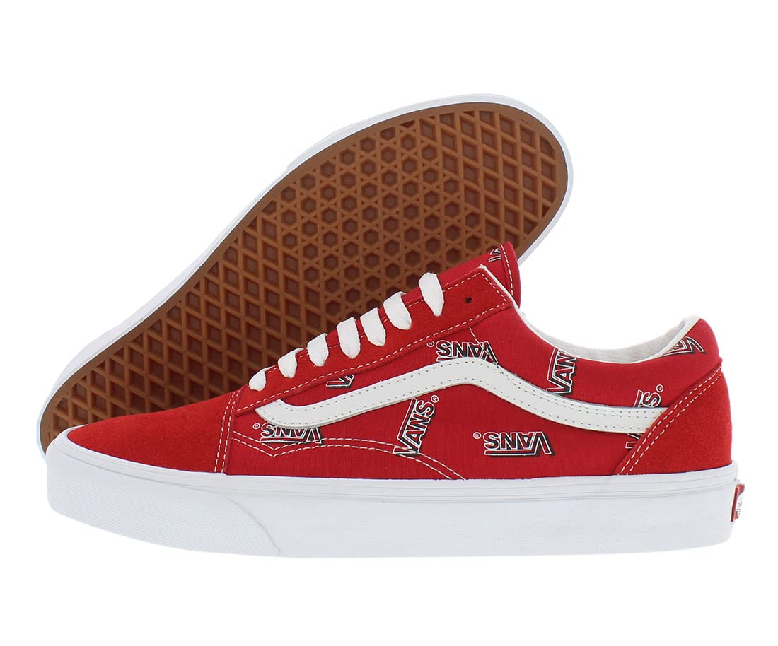 Vans Old Skool Mens Shoes Size 6.5, Color: Vans Misprint Red/White