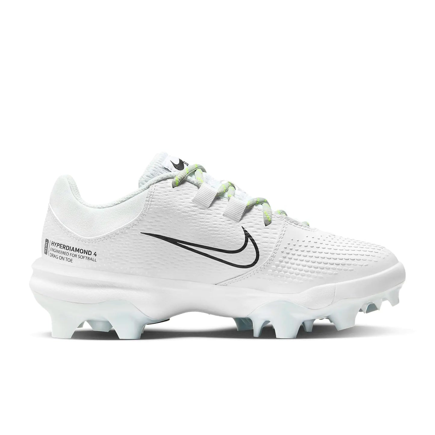 Nike Women's Hyperdiamond 4 Pro Molded Softball Cleats SZ 10 White | Black | Gray