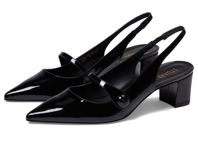 Stuart Weitzman SW 50 Block Slingback Black 11 B