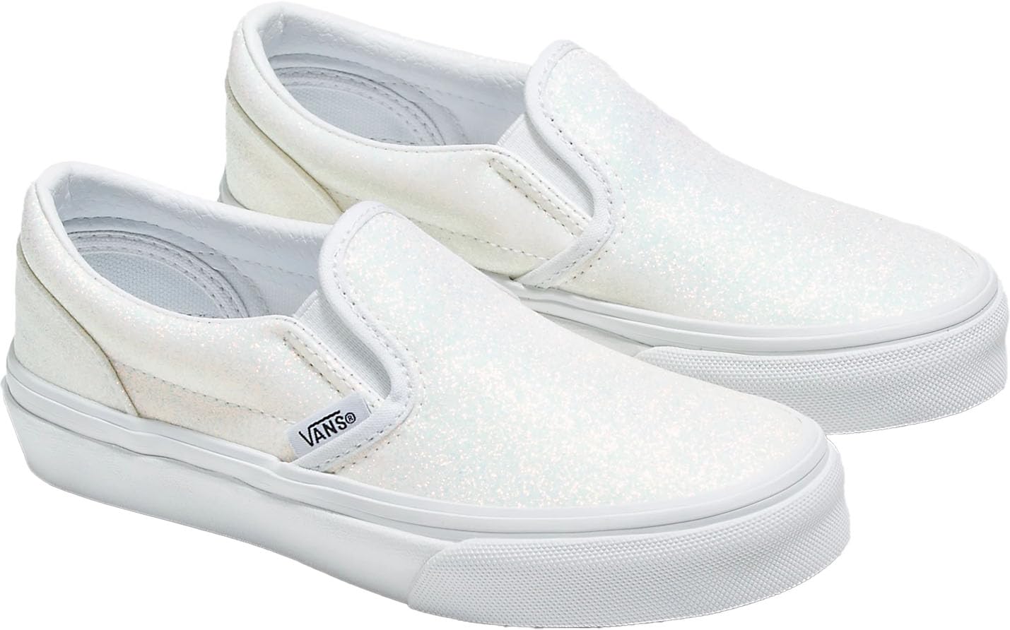Vans - Kids Classic Slip-On Shoes, Color White, Size: 3 M US Little Kid