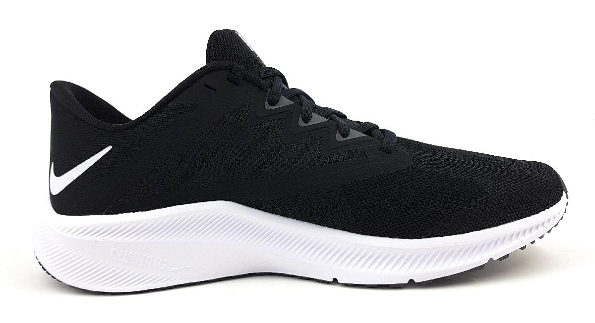 Nike Men's Quest 3 Running Shoes (Black/White-Iron Grey, 10.5)