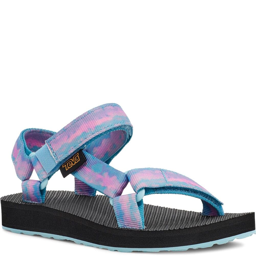 Teva Girls Original Universal Tie-Dye Sandal, Sorbet Cotton Candy, 10 Little Kid