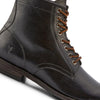 Frye Tyler Lace Up Boots for Men Crafted from Soft Vintage Leather with Blake Construction, Burnished Toe and Heel, and Rubber Inserts on Leather Soles – 5 ¾” Shaft Height, Black - 8 M