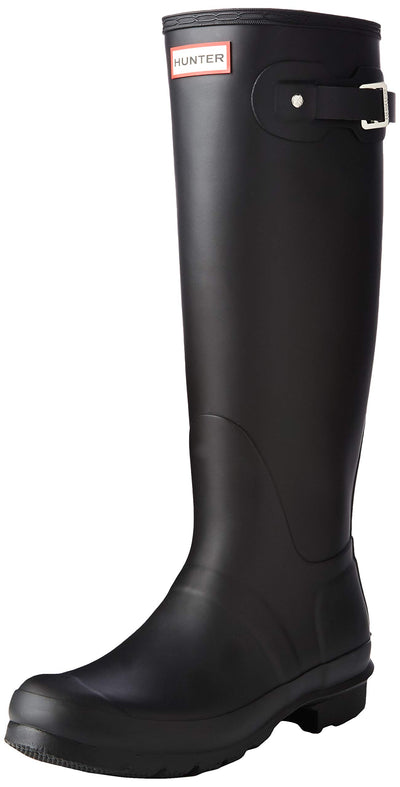 Hunter Boots Women's Original Tall Classic Rain Boot Black 8 M US