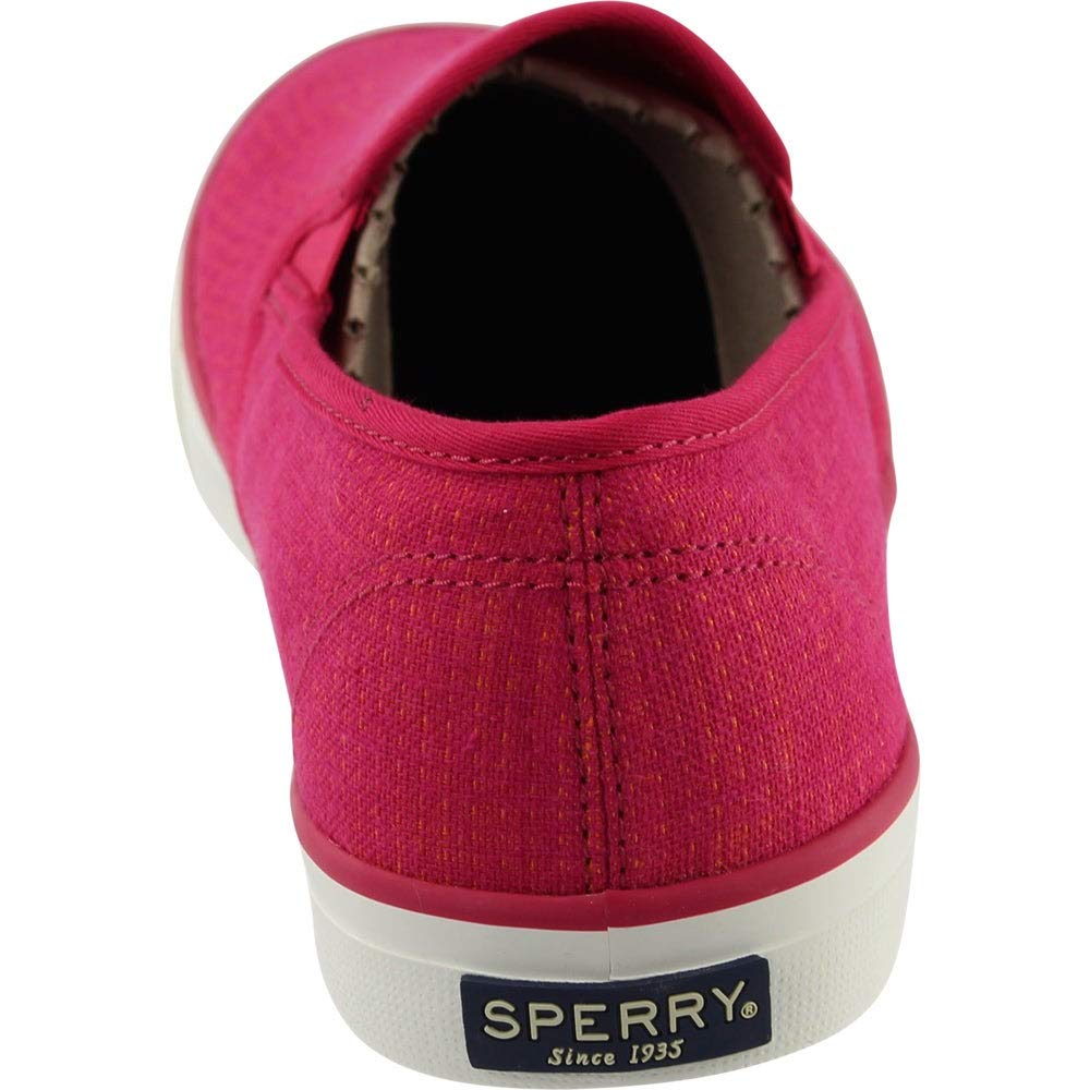 Sperry Top-Sider Women's Seaside Two-Tone Linen Shoe, Pink/Coral, 8 Medium US