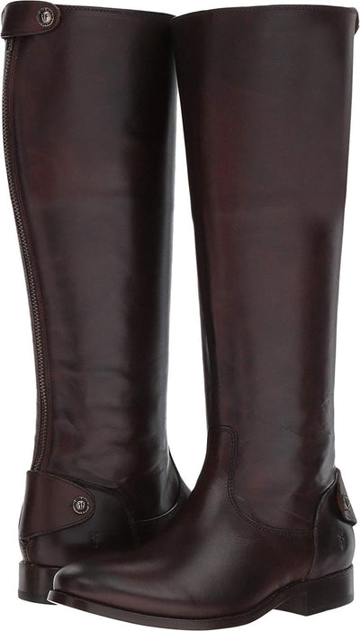 Frye Melissa Button Back Zip Women's Dark Brown Boot 8M