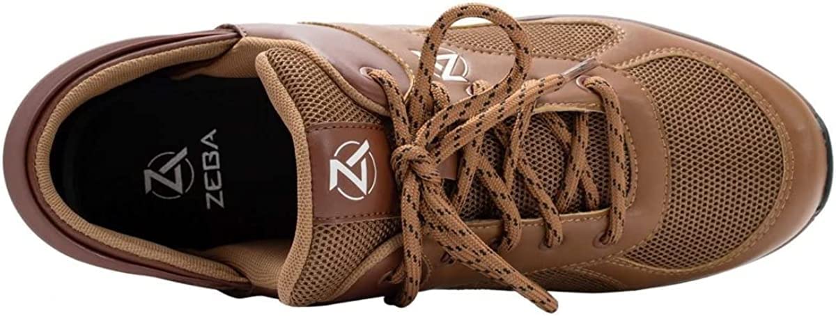 ZEBA Men's Hands Free Slip-On Walking Shoes (Brown, 13)