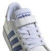 Adidas Little Kids Unisex Grand Court Sneakers, White/Team Royal Blue/Vivid Red, 1.5
