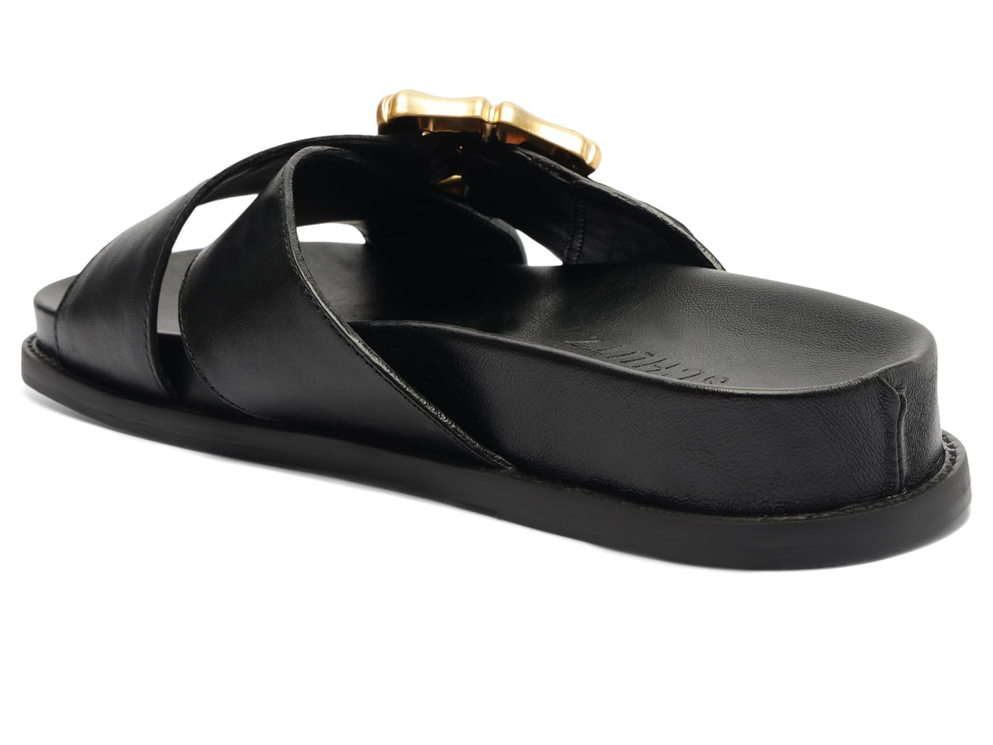 Schutz Women's Enola Crossed Sandal, Black, 9
