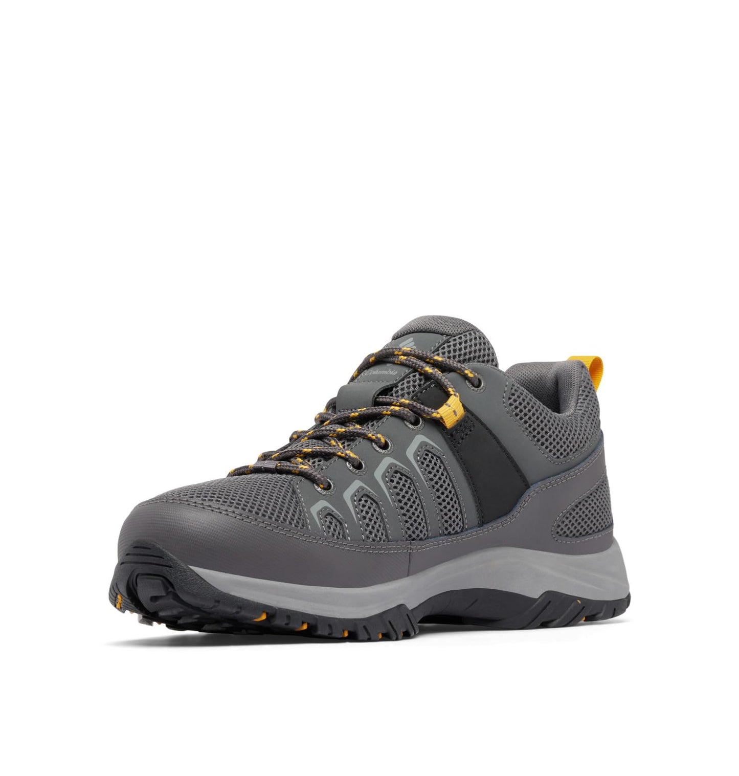 Columbia Mens Granite Trail, Dark Grey/Golden Yellow, 8 Wide