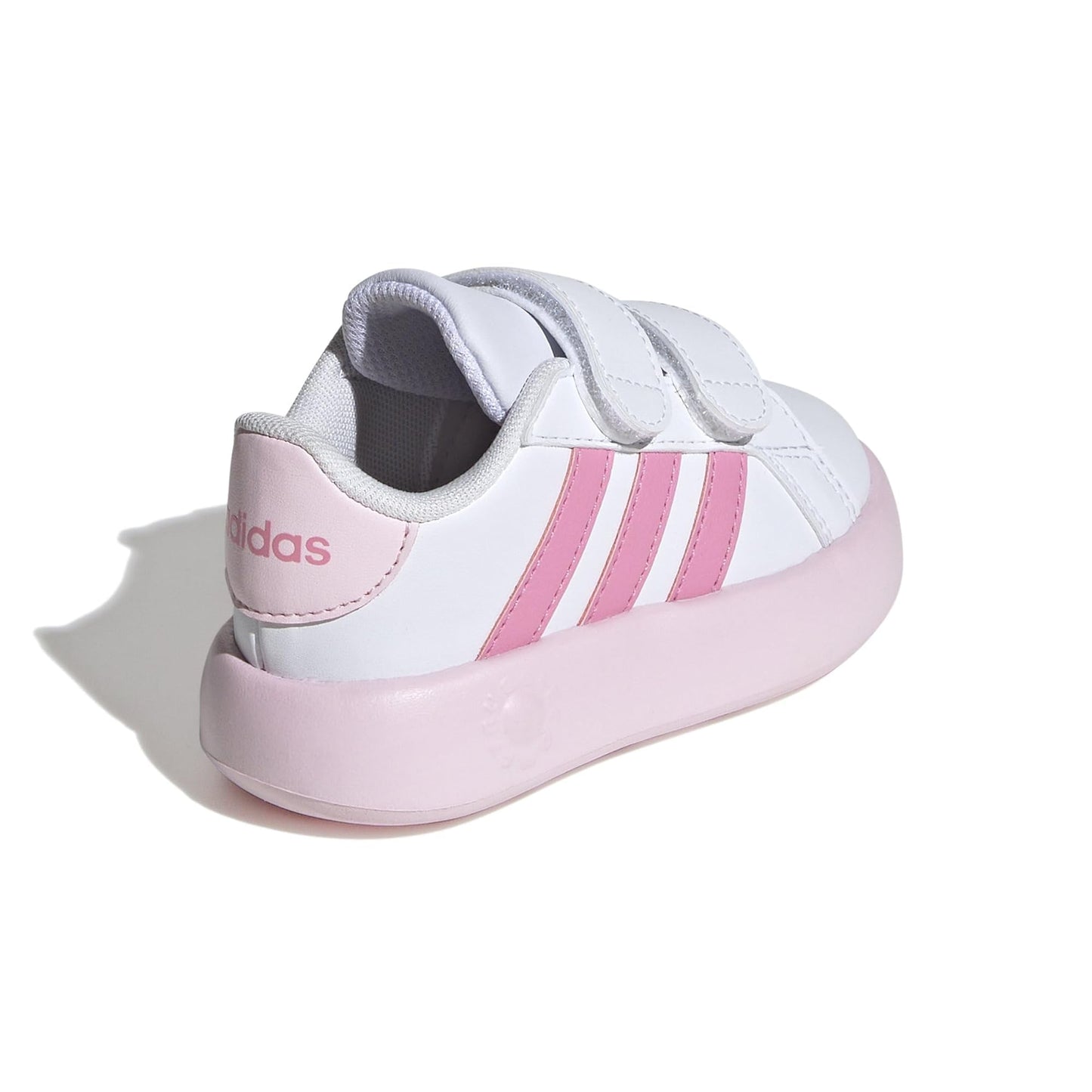 adidas Baby Girl's Grand Court 2.0 (Toddler) White/Bliss Pink/Clear Pink 9.5 Toddler M
