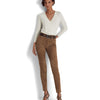 Lauren Ralph Lauren Womens Ruched V -Neck Wrap Top Ivory M