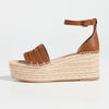 Tory Burch Women's INES Cage Wedge Espadrilles 80mm, Bourbon, Brown, 6.5 Medium US