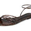 Schutz Women's Inez Flat Brown/Tortoise 5.5 Medium