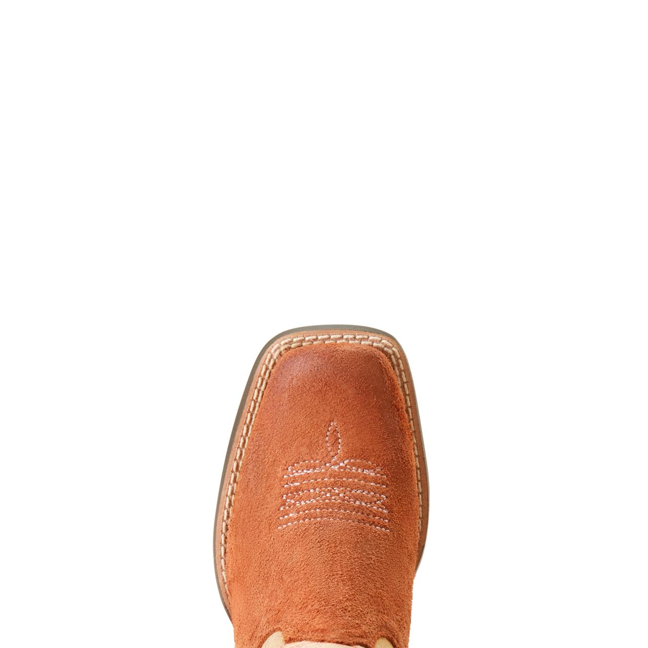 ARIAT Unisex-Kids Derby Monroe Western Boot - Terracotta Roughout/Royal Gold Metallic, 4.5 Medium