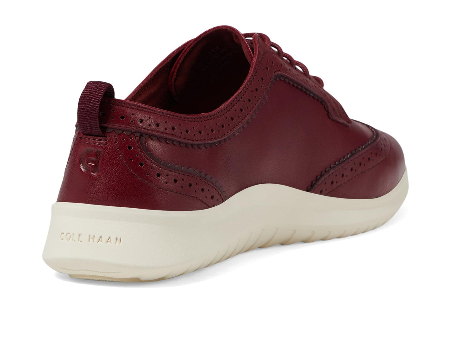 Cole Haan Womens Zerogrand Meritt Wing Tip Oxford, Black Cherry/Ivory, 10 Medium