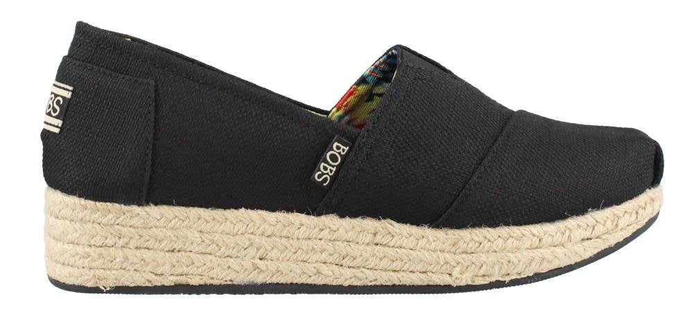 BOBS from Skechers Women's Highlights High Jinx Flat, Black, 8 M US