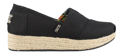 BOBS from Skechers Women's Highlights High Jinx Flat, Black, 8 M US