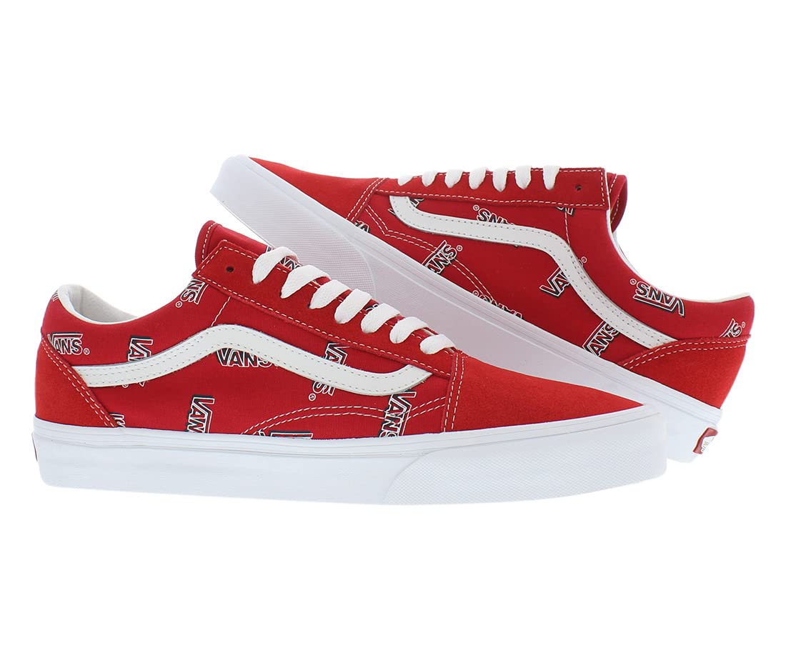 Vans Old Skool Mens Shoes Size 6.5, Color: Vans Misprint Red/White