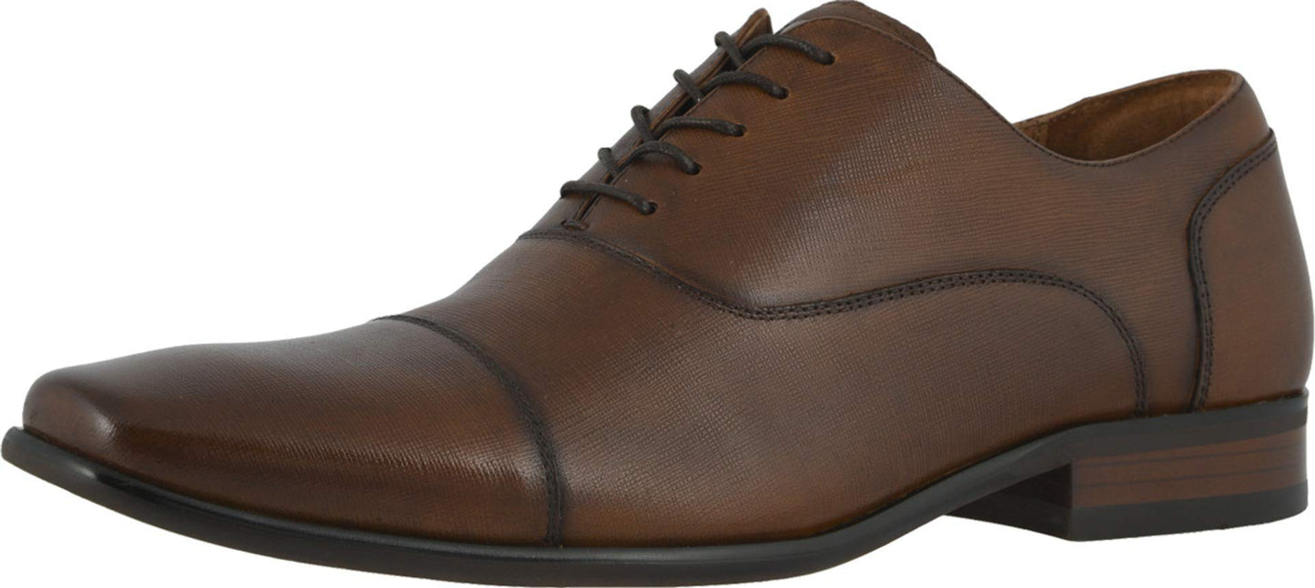 Florsheim Postino Cap Toe Balmoral Oxford Mens Oxford 7 DM US CognacDistressed
