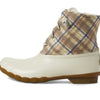 Sperry Women's Saltwater Wool Rain Boot, Ivory Plaid, 6.5