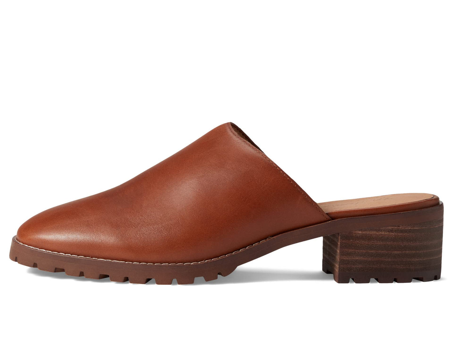 Madewell The Mindy Lugsole Mule in Leather Dried Maple 9 M
